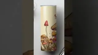 Mushroom Tumbler with Lid and Straw Mushroom Lovers Gift Personalized Tumbler with Straw Mothers Day
