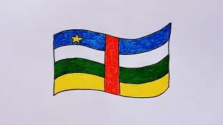 Central African Republic Flag &bull;| How to Draw National Flag