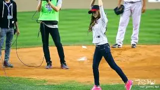 120511 Jessica @ Baseball Opening Pitch