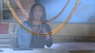 Steel by Design Gold Tone Square Wheat Chain Necklace with Leah Williams