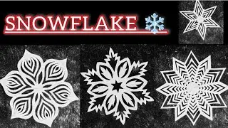 How to make Snowflakes out of paper#Easy Snowflake Cutting  ❄️#youtubevideo# Snowflake Tutorial# DIY