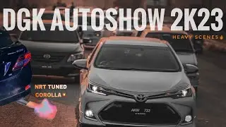 DGK AUTOSHOW 2023|nrt tuned corolla|mehran smoke kit/back fires🔥|Team Hammer Heads🇵🇰