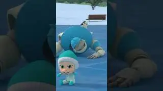 🤖Ice Skating CHAOS!!!🥶 | Arpo | Moonbug Kids - Space Cartoons for Kids #shorts