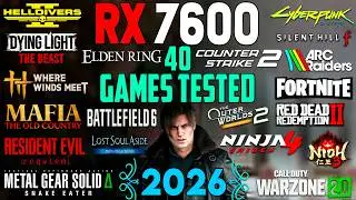 RX 7600 + i5-12400F : 40 Game Test (Early 2026) &ndash; RX 7600 Gaming at 1080p