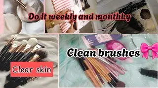 Makeup brushes cleaning fast , easy and effective ❤️/ the right way to wash makeup brushes😍