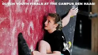 Bouldering in the Dutch Youth finals (16 April 2022) at bouldergym De Campus Den Haag #79!
