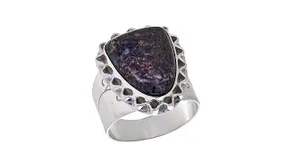 Jay King Multicolored Astrophyllite Sterling Silver Ring