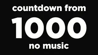 Sleep Countdown From 1000 No Music [female voice]