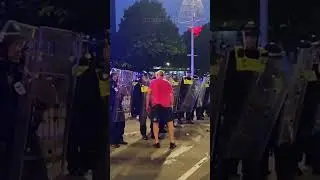RIOTER HUMBLED BY POLICE 😳 #shorts #funny #fail