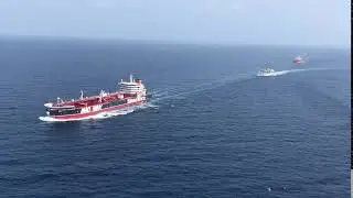 HMS Montrose escorts British Tankers in the Gulf