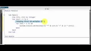 Visual Basic - Nested Loops - Example 1
