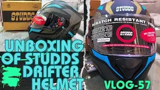 Unboxing of Studds Drifter D5 Fiker ISI DOT Certified with dual visor spoiler Helmet for Motor Bike