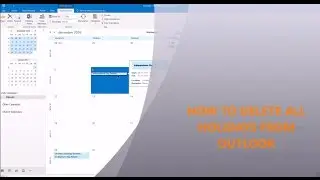 How to delete all holidays from Outlook