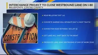 Centre County roadwork update to impact I-80 traffic