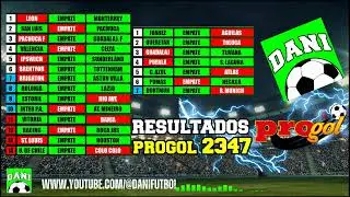 PRELIMINARY #PROGOL 2347 RESULTS