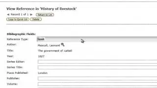 Editing References in EndNote Online
