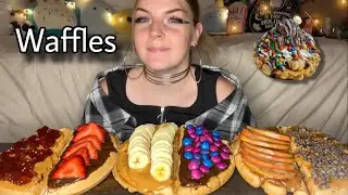 LOADED WAFFLE MUKBANG! (Vegan) (No Talking)