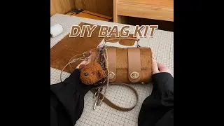 【Part 1】DIY Suede Shoulder Bag Kit | Easy Beginner Sewing in 8 Minutes | Pre-Cut Handmade Crossbody