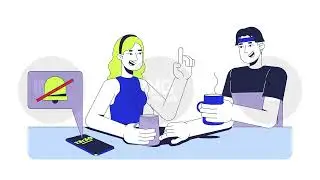 Offline communication cartoon animation