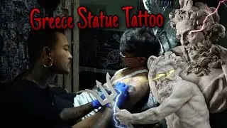 Realistic Greek Statue Tattoo by Lolit Made