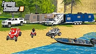 MEMORIAL DAY CAMPING, BOATING & MUDDING! (NEW LIFTED DURAMAX) | FARMING SIMULATOR 2019