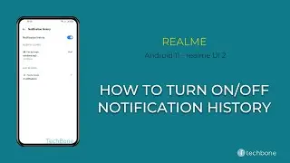 How to Turn On/Off Notification History - realme [Android 11 - realme UI 2]