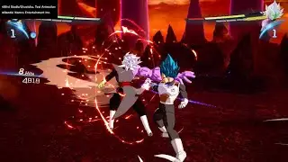 Super Saiyan Blue Vegeta Vs Half Corrupted Fused Zamasu
