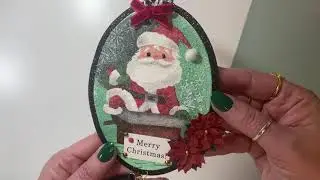Рождественская бирка с рождественской открытки от Лорри @Lorrie_is_inspired