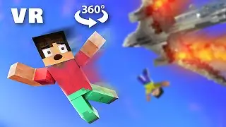 360&deg; VR - Plane Crash (Minecraft Animation)