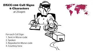 DXCC-100 Call Signs - 6 Character 25wpm