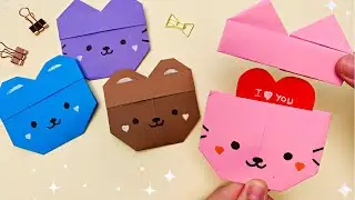 Origami Paper Cat and Bear | DIY Paper Envelope | How to Make Envelope