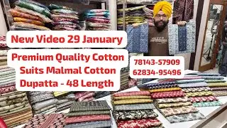 48 Length वाले सुंदर प्योर कॉटन सूट, Premium Quality Cotton Suits Malmal Cotton Dupatta #order