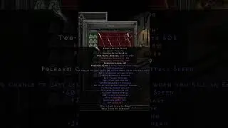 Polearm Base Breath of the Dying Runeword #diablo2resurrectedbuild #fastleveling