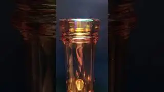 12&Prime; Iridescent Glass Beaker Bong  Dazzling Orange Finish