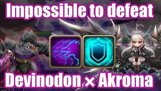It's impossible to defeat him, Akroma &times; Devinodon combo debut😆😆😆【Summoners War RTA】