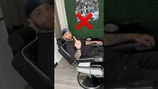 The WRONG way to lean back in a barber chair vs CORRECT way #shorts #shortvideo #barber #knowledge