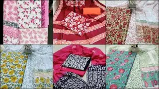 Pure Jaipuri printed cotton dress material || Hand block print suits