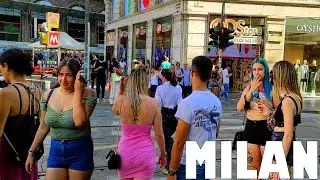 MILAN STREET SCENES | Walking in Central MILAN 🇮🇹, Fashion District | People Watching, Street Style