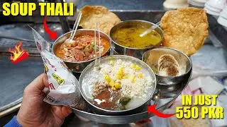 Most Famous Soup Thali Of Dhoraji Food Street 🍲 | Ultimate Winter Special Soup Thali Of Karachi 😱