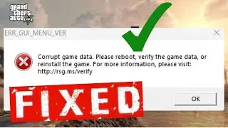 How To Fix GTA 5 Corrupt Game Data Please Reboot