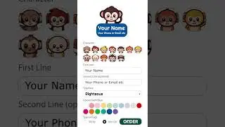 Monkey Tag Name Labels  #namelabels #stickers #personalization #silly #monkeys