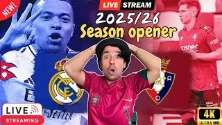 Real Madrid vs Osasuna LIVE ! watchlong #laliga #realmadridlive