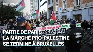 Partie de Paris, la marche pro-Palestine se termine à Bruxelles