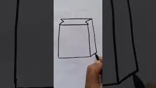 how to draw easy shopping bag#youtubeshorts #drawing #shortvideo