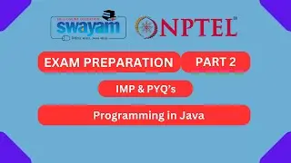 Programming In Java Part 2 || NPTEL Exam Series 2024 || Swayam July 2023 | IIT Kharagpur #myswayam