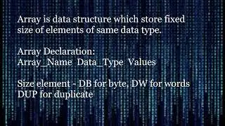 Stack and Array in Emu8086