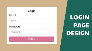 How To Create A Full Width Website Login Page Design Using HTML & CSS | Login Page Design Tutorial