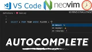 10 MINUTE CHALLENGE: BUILD VSCODE EXTENSION - AUTOCOMPLETE WT NEOVIM