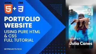 Create Portfolio Website using pure HTML and CSS #portfolio #html #css  #GetProjects #tutorial