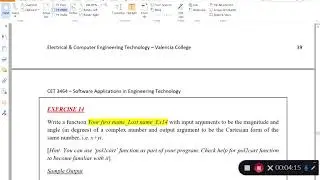 MATLAB - 09b - User-Defined Functions Exercises
